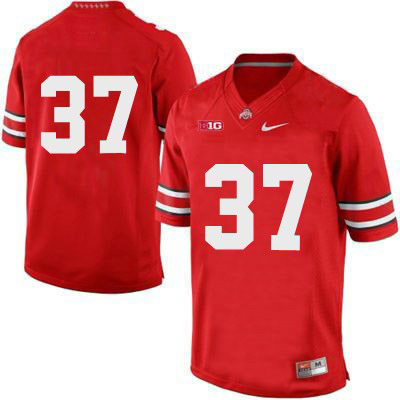 Ohio State Buckeyes Men's Only Number #37 Red Authentic Nike College NCAA Stitched Football Jersey AH19W37ND